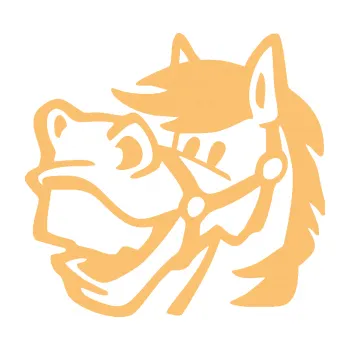 Samolepící dekorace SAMOLEPKA Kůň 041 levá veselý (08 - béžová) NA AUTO, NÁLEPKA, FÓLIE, POLEP, TUNING, VLASTNÍ TEXT, TISK, AUTOSAMOLEPKY.cz, POLEPY, OBRÁZEK, LOGO, SAMOLEPKY