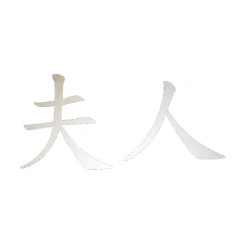 Polep vozidla SAMOLEPKA Čínský znak Madame (82 - odrazková reflexní bílá) NA AUTO, NÁLEPKA, FÓLIE, POLEP, TUNING, VLASTNÍ TEXT, TISK, AUTOSAMOLEPKY.cz, POLEPY, OBRÁZEK, LOGO, SAMOLEPKY