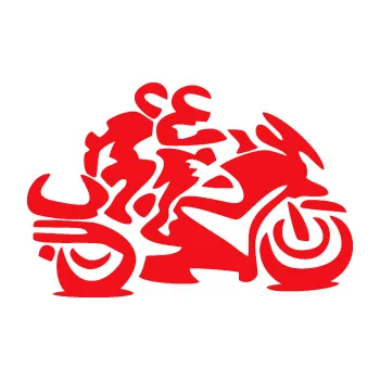 Samolepící dekorace SAMOLEPKA Motorkář 009 pravá se spolujezdcem (10 - červená) NA AUTO, NÁLEPKA, FÓLIE, POLEP, TUNING, VLASTNÍ TEXT, TISK, AUTOSAMOLEPKY.cz, POLEPY, OBRÁZEK, LOGO, SAMOLEPKY