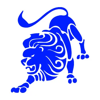 Samolepící dekorace SAMOLEPKA Lev zvěrokruh 004 levá (19 - modrá dynamic) NA AUTO, NÁLEPKA, FÓLIE, POLEP, TUNING, VLASTNÍ TEXT, TISK, AUTOSAMOLEPKY.cz, POLEPY, OBRÁZEK, LOGO, SAMOLEPKY