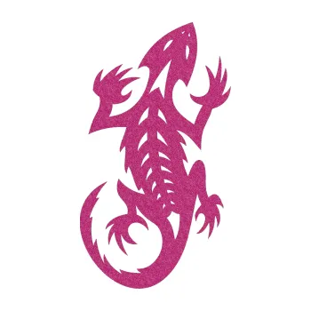 Samolepící dekorace Ještěrka 014 pravá (90 - Ultra Metalic růžová) SAMOLEPKA NA AUTO, NÁLEPKA, FÓLIE, POLEP, TUNING, VLASTNÍ TEXT, TISK, AUTOSAMOLEPKY.cz, POLEPY, OBRÁZEK, LOGO, 3D STICKERS