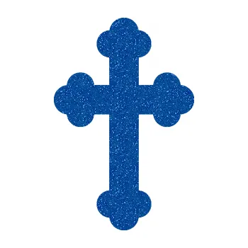samolepka Křesťanský kříž 001 (88 - Ultra Metalic modrá) SAMOLEPKA NA AUTO, NÁLEPKA, FÓLIE, POLEP, TUNING, VLASTNÍ TEXT, TISK, AUTOSAMOLEPKY.cz, POLEPY, OBRÁZEK, LOGO, 3D STICKERS