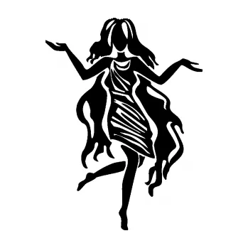 Samolepící dekorace SAMOLEPKA Panna 005 pravá (01 - černá) NA AUTO, NÁLEPKA, FÓLIE, POLEP, TUNING, VLASTNÍ TEXT, TISK, AUTOSAMOLEPKY.cz, POLEPY, OBRÁZEK, LOGO, SAMOLEPKY