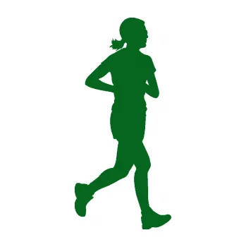 Polep vozidla Běžkyně 001 pravá jogging (20 - tmavě zelená) SAMOLEPKA NA AUTO, NÁLEPKA, FÓLIE, POLEP, TUNING, VLASTNÍ TEXT, TISK, AUTOSAMOLEPKY.cz, POLEPY, OBRÁZEK, LOGO, 3D STICKERS