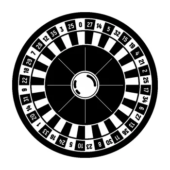 Samolepící dekorace SAMOLEPKA Ruleta kolo 001 (01 - černá) NA AUTO, NÁLEPKA, FÓLIE, POLEP, TUNING, VLASTNÍ TEXT, TISK, AUTOSAMOLEPKY.cz, POLEPY, OBRÁZEK, LOGO, SAMOLEPKY