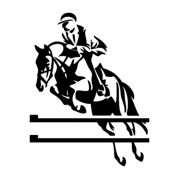 Samolepící dekorace SAMOLEPKA Kůň 083 levá skok přes překážku (01 - černá) NA AUTO, NÁLEPKA, FÓLIE, POLEP, TUNING, VLASTNÍ TEXT, TISK, AUTOSAMOLEPKY.cz, POLEPY, OBRÁZEK, LOGO, SAMOLEPKY