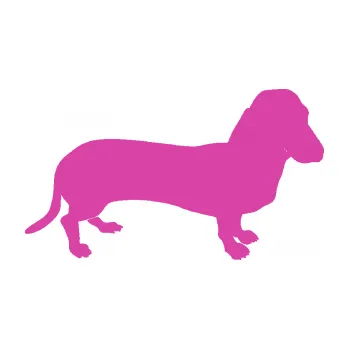 Polep vozidla SAMOLEPKA Pes 094 pravá Baset (16 - růžová) NA AUTO, NÁLEPKA, FÓLIE, POLEP, TUNING, VLASTNÍ TEXT, TISK, AUTOSAMOLEPKY.cz, POLEPY, OBRÁZEK, LOGO, SAMOLEPKY