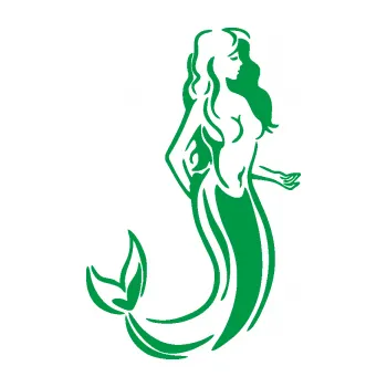 Samolepící dekorace Mořská panna 002 pravá (12 - zelená) SAMOLEPKA NA AUTO, NÁLEPKA, FÓLIE, POLEP, TUNING, VLASTNÍ TEXT, TISK, AUTOSAMOLEPKY.cz, POLEPY, OBRÁZEK, LOGO, 3D STICKERS