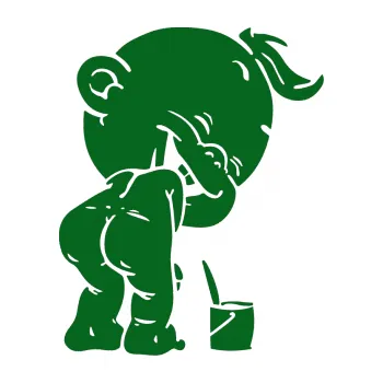 Samolepicí dekorace na vozidlo Boy zlobí pravá (20 - tmavě zelená) SAMOLEPKA NA AUTO, NÁLEPKA, FÓLIE, POLEP, TUNING, VLASTNÍ TEXT, TISK, AUTOSAMOLEPKY.cz, POLEPY, OBRÁZEK, LOGO, 3D STICKERS