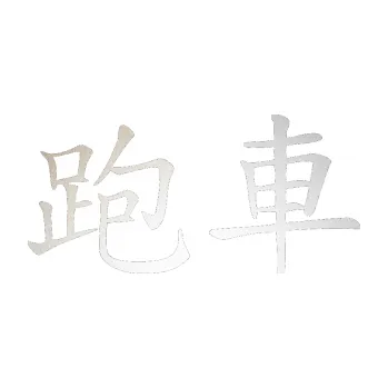 Polep vozidla SAMOLEPKA Čínský znak Sportscar (82 - odrazková reflexní bílá) NA AUTO, NÁLEPKA, FÓLIE, POLEP, TUNING, VLASTNÍ TEXT, TISK, AUTOSAMOLEPKY.cz, POLEPY, OBRÁZEK, LOGO, SAMOLEPKY