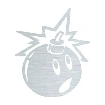 Autodoplněk Samolepka na auto Bomba 003 pravá (61 - škrábaný hliník) NÁLEPKA, FÓLIE, POLEPY, TUNING, VLASTNÍ TEXT, TISK, AUTOSAMOLEPKY.cz, SAMOLEPKY, OBRÁZEK, LOGO, VÝROBA, PRODEJ