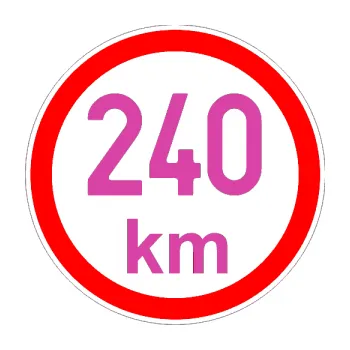 samolepka Maximální rychlost 240km - nejvyšší konstrukční rychlost (16 - růžová) SAMOLEPKA NA AUTO, NÁLEPKA, FÓLIE, POLEP, TUNING, VLASTNÍ TEXT, TISK, AUTOSAMOLEPKY.cz, POLEPY, OBRÁZEK, LOGO, 3D STICKERS