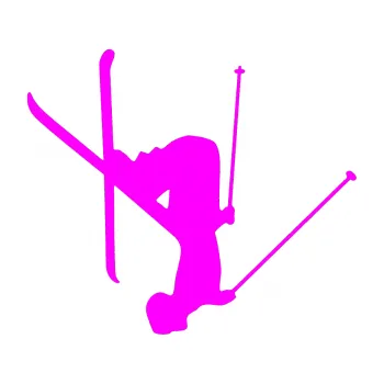 Samolepicí dekorace na vozidlo Lyžař 023 pravá (72 - Fluorescentní růžová) SAMOLEPKA NA AUTO, NÁLEPKA, FÓLIE, POLEP, TUNING, VLASTNÍ TEXT, TISK, AUTOSAMOLEPKY.cz, POLEPY, OBRÁZEK, LOGO, 3D STICKERS