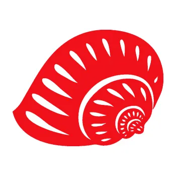 Samolepící dekorace SAMOLEPKA Mušle 004 levá ulita (10 - červená) NA AUTO, NÁLEPKA, FÓLIE, POLEP, TUNING, VLASTNÍ TEXT, TISK, AUTOSAMOLEPKY.cz, POLEPY, OBRÁZEK, LOGO, SAMOLEPKY