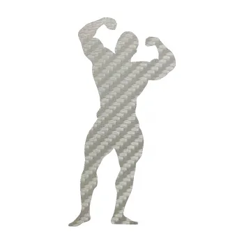 Polep vozidla Kulturista 003 levá (52 - 3D karbon stříbrný) SAMOLEPKA NA AUTO, NÁLEPKA, FÓLIE, POLEP, TUNING, VLASTNÍ TEXT, TISK, AUTOSAMOLEPKY.cz, POLEPY, OBRÁZEK, LOGO, 3D STICKERS