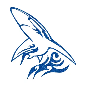 Samolepicí dekorace na vozidlo Animal flames 033 levá žralok (88 - Ultra Metalic modrá) SAMOLEPKA NA AUTO, NÁLEPKA, FÓLIE, POLEP, TUNING, VLASTNÍ TEXT, TISK, AUTOSAMOLEPKY.cz, POLEPY, OBRÁZEK, LOGO, 3D STICKERS