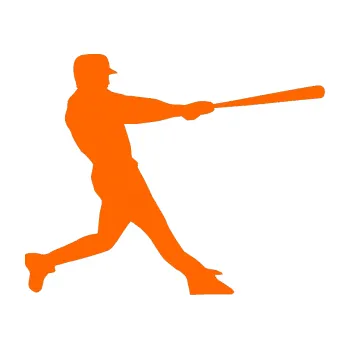 Samolepicí dekorace na vozidlo Baseball 004 pravá (73 - Fluorescentní oranžová) SAMOLEPKA NA AUTO, NÁLEPKA, FÓLIE, POLEP, TUNING, VLASTNÍ TEXT, TISK, AUTOSAMOLEPKY.cz, POLEPY, OBRÁZEK, LOGO, 3D STICKERS