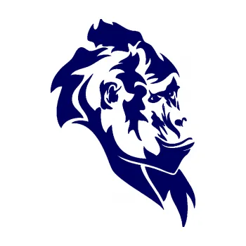 Samolepící dekorace SAMOLEPKA Gorila 003 pravá (23 - tmavě modrá) NA AUTO, NÁLEPKA, FÓLIE, POLEP, TUNING, VLASTNÍ TEXT, TISK, AUTOSAMOLEPKY.cz, POLEPY, OBRÁZEK, LOGO, SAMOLEPKY