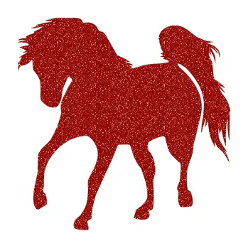 Samolepící dekorace Kůň 032 levá (86 - Ultra Metalic červená) SAMOLEPKA NA AUTO, NÁLEPKA, FÓLIE, POLEP, TUNING, VLASTNÍ TEXT, TISK, AUTOSAMOLEPKY.cz, POLEPY, OBRÁZEK, LOGO, 3D STICKERS