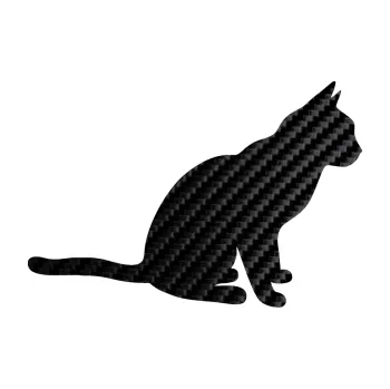 Samolepící dekorace Kočka 008 pravá (50 - 3D karbon černý) SAMOLEPKA NA AUTO, NÁLEPKA, FÓLIE, POLEP, TUNING, VLASTNÍ TEXT, TISK, AUTOSAMOLEPKY.cz, POLEPY, OBRÁZEK, LOGO, 3D STICKERS