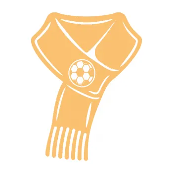 Samolepící dekorace Fotbalový fanoušek 001 levá šála (08 - béžová) SAMOLEPKA NA AUTO, NÁLEPKA, FÓLIE, POLEP, TUNING, VLASTNÍ TEXT, TISK, AUTOSAMOLEPKY.cz, POLEPY, OBRÁZEK, LOGO, 3D STICKERS