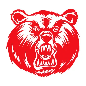 Samolepící dekorace SAMOLEPKA Medvěd 005 pravá (10 - červená) NA AUTO, NÁLEPKA, FÓLIE, POLEP, TUNING, VLASTNÍ TEXT, TISK, AUTOSAMOLEPKY.cz, POLEPY, OBRÁZEK, LOGO, SAMOLEPKY