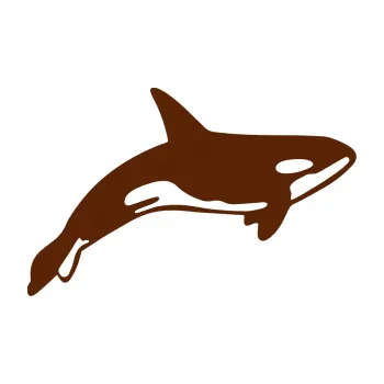 Samolepící dekorace SAMOLEPKA Kosatka 001 pravá (15 - hnědá) NA AUTO, NÁLEPKA, FÓLIE, POLEP, TUNING, VLASTNÍ TEXT, TISK, AUTOSAMOLEPKY.cz, POLEPY, OBRÁZEK, LOGO, SAMOLEPKY