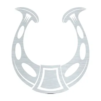 Samolepící dekorace SAMOLEPKA Koňská podkova 001 (61 - škrábaný hliník) NA AUTO, NÁLEPKA, FÓLIE, POLEP, TUNING, VLASTNÍ TEXT, TISK, AUTOSAMOLEPKY.cz, POLEPY, OBRÁZEK, LOGO, SAMOLEPKY