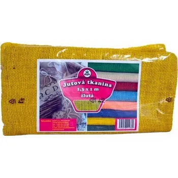 Stuha Jutová tkanina 1,3 x 1 m - žlutá"