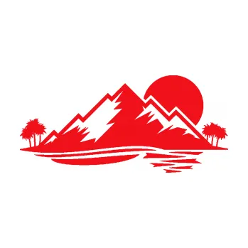 Samolepící dekorace SAMOLEPKA Krajina hory 004 pravá (10 - červená) NA AUTO, NÁLEPKA, FÓLIE, POLEP, TUNING, VLASTNÍ TEXT, TISK, AUTOSAMOLEPKY.cz, POLEPY, OBRÁZEK, LOGO, SAMOLEPKY