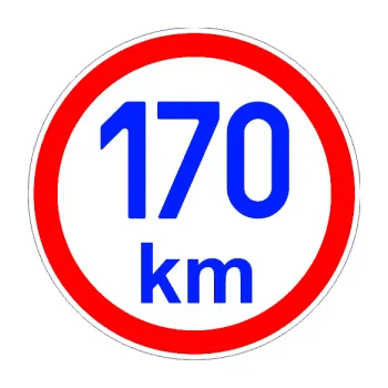 samolepka Maximální rychlost 170km - nejvyšší konstrukční rychlost (19 - modrá dynamic) SAMOLEPKA NA AUTO, NÁLEPKA, FÓLIE, POLEP, TUNING, VLASTNÍ TEXT, TISK, AUTOSAMOLEPKY.cz, POLEPY, OBRÁZEK, LOGO, 3D STICKERS