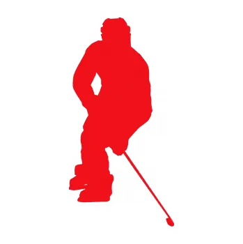 Samolepicí dekorace na vozidlo Hokejista 018 pravá (10 - červená) SAMOLEPKA NA AUTO, NÁLEPKA, FÓLIE, POLEP, TUNING, VLASTNÍ TEXT, TISK, AUTOSAMOLEPKY.cz, POLEPY, OBRÁZEK, LOGO, 3D STICKERS