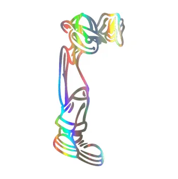 Samolepicí dekorace na vozidlo Otik pravá (93 - Holografická) SAMOLEPKA NA AUTO, NÁLEPKA, FÓLIE, POLEP, TUNING, VLASTNÍ TEXT, TISK, AUTOSAMOLEPKY.cz, POLEPY, OBRÁZEK, LOGO, 3D STICKERS