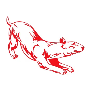 Polep vozidla SAMOLEPKA Pes 009 pravá (10 - červená) NA AUTO, NÁLEPKA, FÓLIE, POLEP, TUNING, VLASTNÍ TEXT, TISK, AUTOSAMOLEPKY.cz, POLEPY, OBRÁZEK, LOGO, SAMOLEPKY