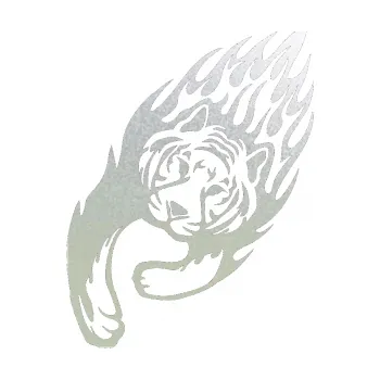 Samolepicí dekorace na vozidlo Animal flames 015 levá tygr (60 - pískované sklo) SAMOLEPKA NA AUTO, NÁLEPKA, FÓLIE, POLEP, TUNING, VLASTNÍ TEXT, TISK, AUTOSAMOLEPKY.cz, POLEPY, OBRÁZEK, LOGO, 3D STICKERS