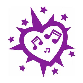 Samolepící dekorace I love music 001 noty se srdcem (14 - fialová) SAMOLEPKA NA AUTO, NÁLEPKA, FÓLIE, POLEP, TUNING, VLASTNÍ TEXT, TISK, AUTOSAMOLEPKY.cz, POLEPY, OBRÁZEK, LOGO, 3D STICKERS