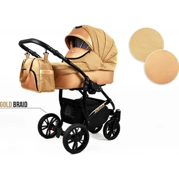 Kočárek Kombinovaný kočárek Raf-Pol Baby Lux Miracle ALU 2022 Gold Braid