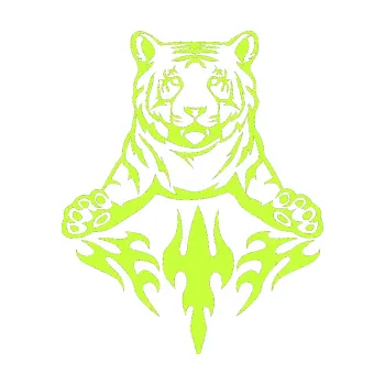 Samolepicí dekorace na vozidlo Animal flames 045 pravá tygr (27 - limetová) SAMOLEPKA NA AUTO, NÁLEPKA, FÓLIE, POLEP, TUNING, VLASTNÍ TEXT, TISK, AUTOSAMOLEPKY.cz, POLEPY, OBRÁZEK, LOGO, 3D STICKERS