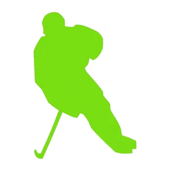 Samolepicí dekorace na vozidlo Hokejista 003 levá (04 - zelená kawasaki) SAMOLEPKA NA AUTO, NÁLEPKA, FÓLIE, POLEP, TUNING, VLASTNÍ TEXT, TISK, AUTOSAMOLEPKY.cz, POLEPY, OBRÁZEK, LOGO, 3D STICKERS