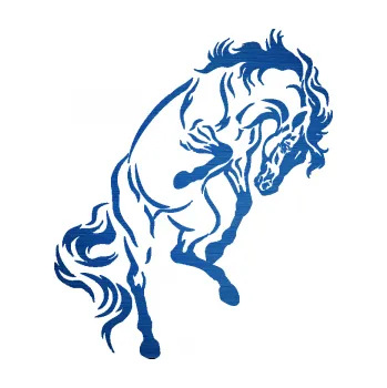 Samolepící dekorace SAMOLEPKA Kůň 047 pravá (65 - škrábaný kov modrý) NA AUTO, NÁLEPKA, FÓLIE, POLEP, TUNING, VLASTNÍ TEXT, TISK, AUTOSAMOLEPKY.cz, POLEPY, OBRÁZEK, LOGO, SAMOLEPKY