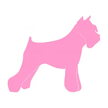 Polep vozidla SAMOLEPKA Pes 091 pravá Knírač (24 - světle růžová) NA AUTO, NÁLEPKA, FÓLIE, POLEP, TUNING, VLASTNÍ TEXT, TISK, AUTOSAMOLEPKY.cz, POLEPY, OBRÁZEK, LOGO, SAMOLEPKY