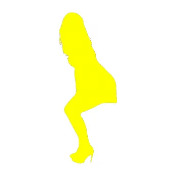 Polep vozidla Erotická žena 043 levá (05 - žlutá citron) SAMOLEPKA NA AUTO, NÁLEPKA, FÓLIE, POLEP, TUNING, VLASTNÍ TEXT, TISK, AUTOSAMOLEPKY.cz, POLEPY, OBRÁZEK, LOGO, 3D STICKERS