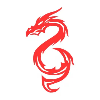 Samolepicí dekorace na vozidlo Dragon 033 levá (02 - světle červená) SAMOLEPKA NA AUTO, NÁLEPKA, FÓLIE, POLEP, TUNING, VLASTNÍ TEXT, TISK, AUTOSAMOLEPKY.cz, POLEPY, OBRÁZEK, LOGO, 3D STICKERS