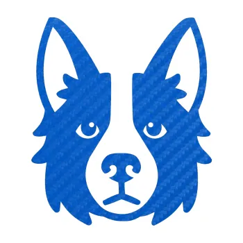 Polep vozidla Pes 068 Border kolie (57 - 3D karbon modrý) SAMOLEPKA NA AUTO, NÁLEPKA, FÓLIE, POLEP, TUNING, VLASTNÍ TEXT, TISK, AUTOSAMOLEPKY.cz, POLEPY, OBRÁZEK, LOGO, 3D STICKERS