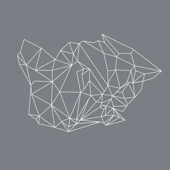 Samolepící dekorace FUGU Samolepka na zeď-Geo Barva: bílá 010, Rozměr: 160x108 cm