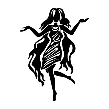 Samolepící dekorace SAMOLEPKA Panna 005 levá (01 - černá) NA AUTO, NÁLEPKA, FÓLIE, POLEP, TUNING, VLASTNÍ TEXT, TISK, AUTOSAMOLEPKY.cz, POLEPY, OBRÁZEK, LOGO, SAMOLEPKY