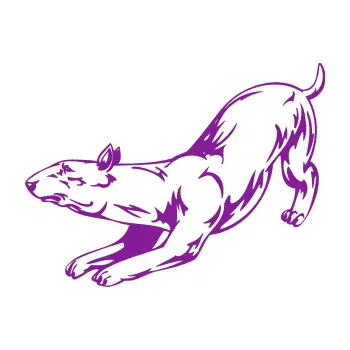 Polep vozidla SAMOLEPKA Pes 009 levá (14 - fialová) NA AUTO, NÁLEPKA, FÓLIE, POLEP, TUNING, VLASTNÍ TEXT, TISK, AUTOSAMOLEPKY.cz, POLEPY, OBRÁZEK, LOGO, SAMOLEPKY