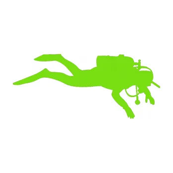 Polep vozidla SAMOLEPKA Potápěč 003 pravá (04 - zelená kawasaki) NA AUTO, NÁLEPKA, FÓLIE, POLEP, TUNING, VLASTNÍ TEXT, TISK, AUTOSAMOLEPKY.cz, POLEPY, OBRÁZEK, LOGO, SAMOLEPKY