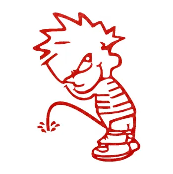 Samolepicí dekorace na vozidlo Boy čůrá 002 levá (53 - 3D karbon červený) SAMOLEPKA NA AUTO, NÁLEPKA, FÓLIE, POLEP, TUNING, VLASTNÍ TEXT, TISK, AUTOSAMOLEPKY.cz, POLEPY, OBRÁZEK, LOGO, 3D STICKERS