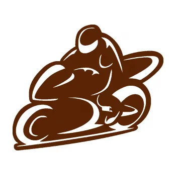 Samolepící dekorace SAMOLEPKA Motorkář 011 levá (15 - hnědá) NA AUTO, NÁLEPKA, FÓLIE, POLEP, TUNING, VLASTNÍ TEXT, TISK, AUTOSAMOLEPKY.cz, POLEPY, OBRÁZEK, LOGO, SAMOLEPKY